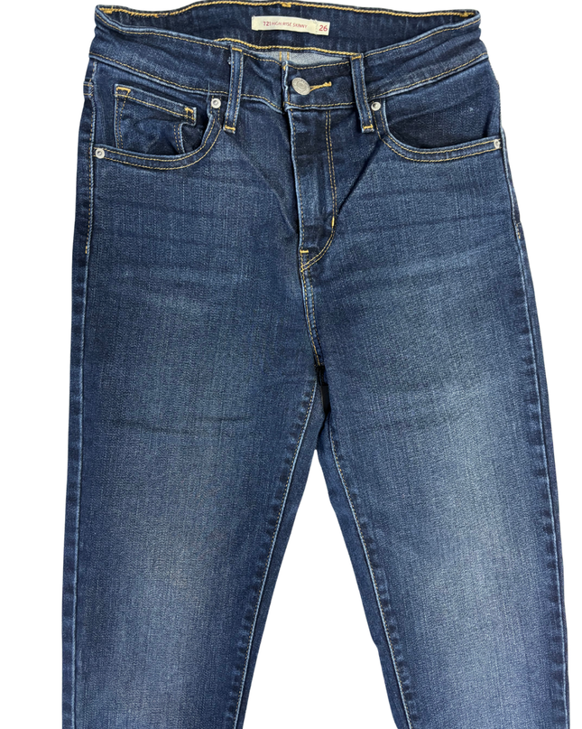 Levi's 721 High Rise Skinny Dark Blue Jeans