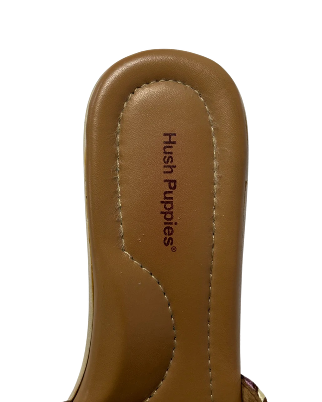 Hush Puppies Brown Woven Wedge Sandals