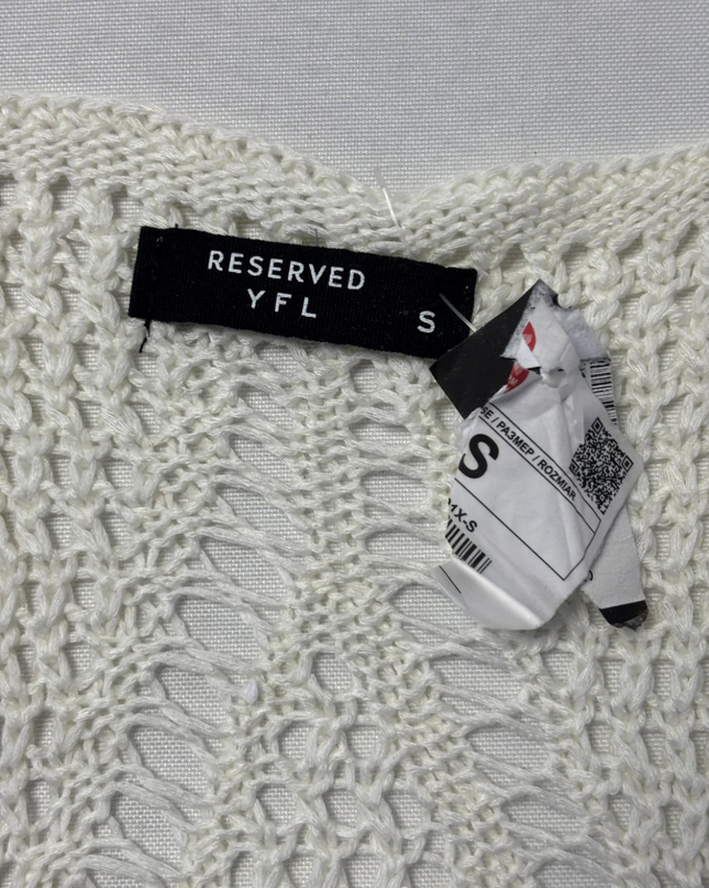 RESERVED YFL White Crochet Knit Racerback Tank Top W/Tags