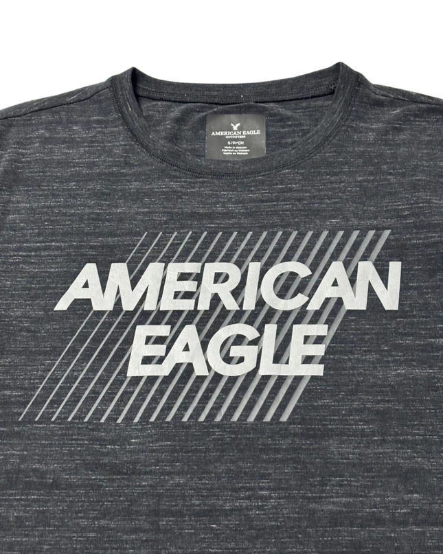 American Eagle Charcoal Grey Graphic Logo Tee