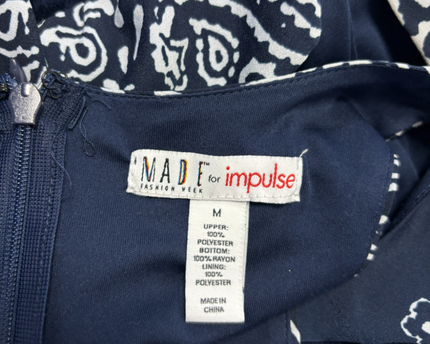 MADE for impulse Navy Blue Bandana Print Maxi Dress