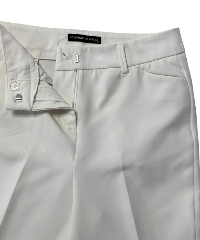 LC Waikiki Classic White Tapered Dress Trousers