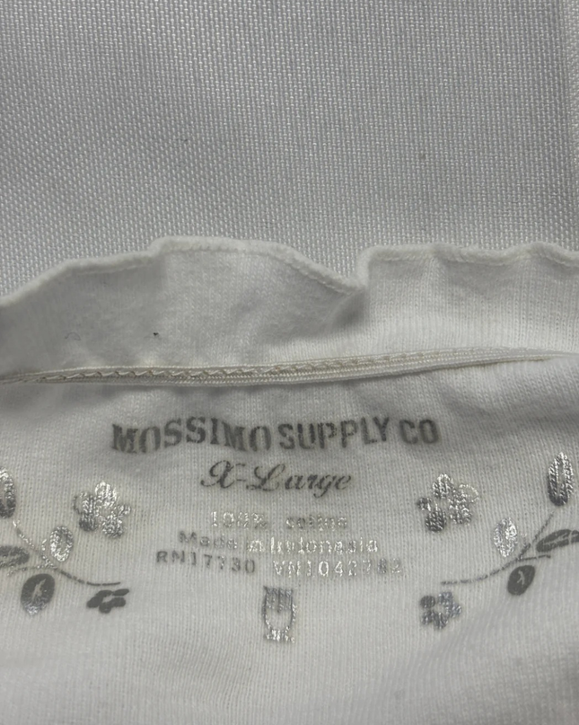 Mossimo Supply Co White Ruffled Ribbed Sleeveless Top