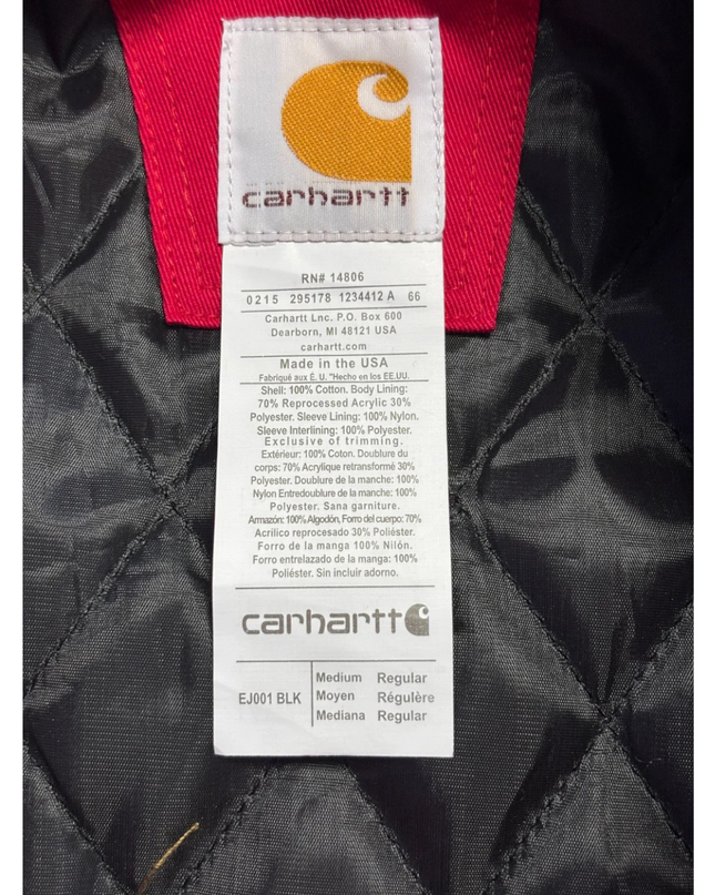 Reworked Carhartt Red Detroit Canvas Work Jacket
