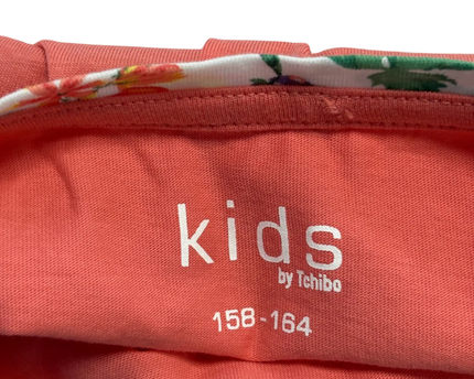 Tchibo Coral T-Shirt with Floral Print Accents