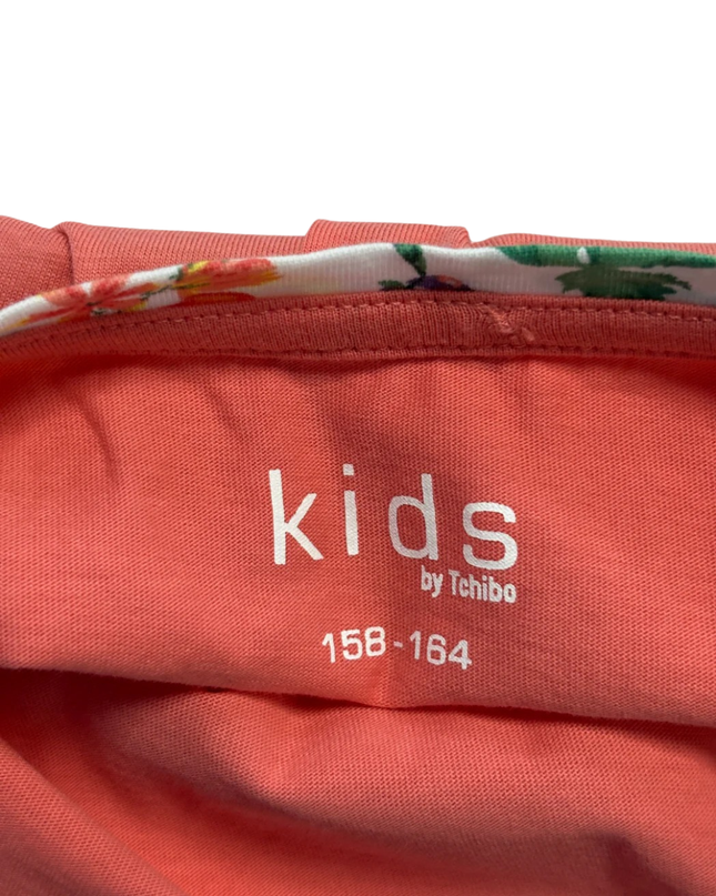 Tchibo Coral T-Shirt with Floral Print Accents