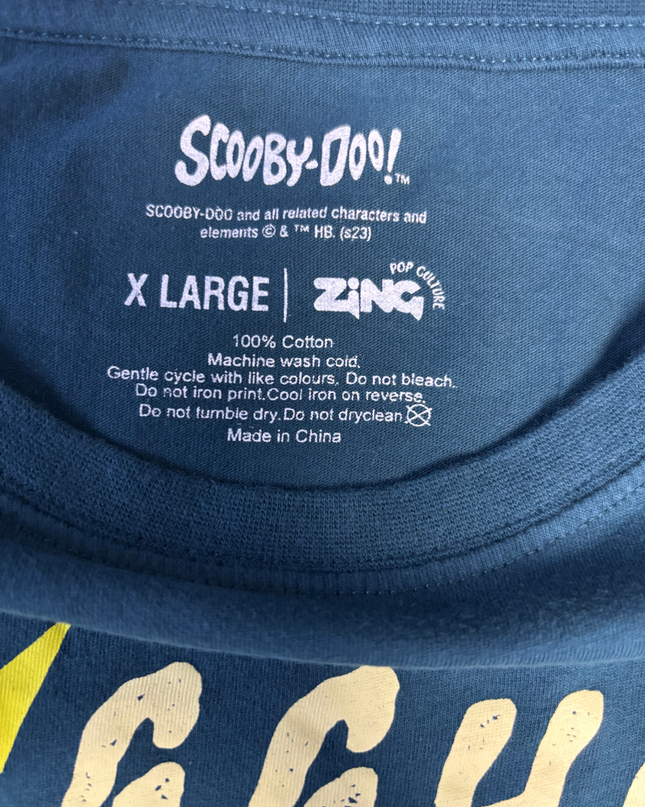 Zing Pop Culture Dark Teal Scooby-Doo Shaggy Ghost Graphic Tee