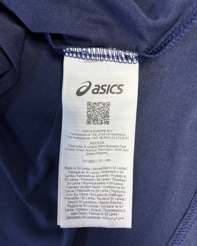 Asics Navy Blue Graphic Print Performance Sports T-Shirt
