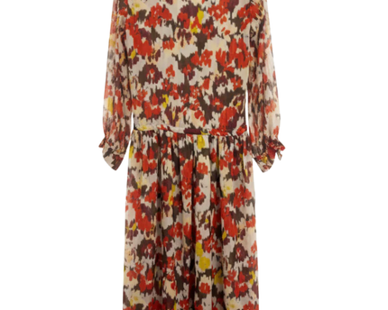 JIJIL Multicolor Abstract Pattern Maxi Dress