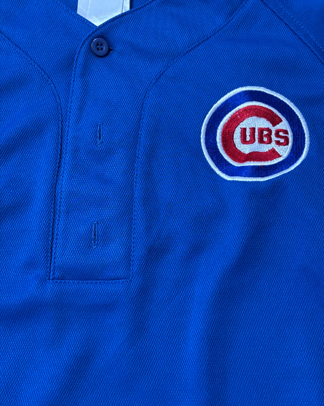 MLB Blue Chicago Cubs Sporty Henley Jersey