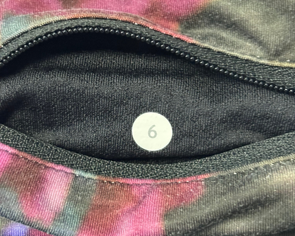 Lululemon Black Floral Waistband Capri Leggings