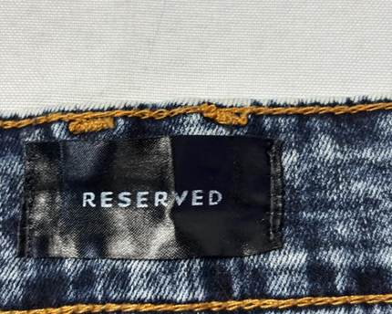RESERVED Blue Acid Wash Straight Leg Jeans
