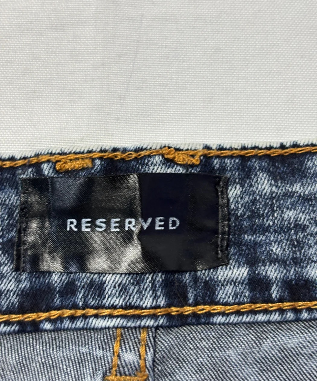 RESERVED Blue Acid Wash Straight Leg Jeans