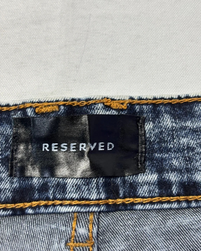 RESERVED Blue Acid Wash Straight Leg Jeans