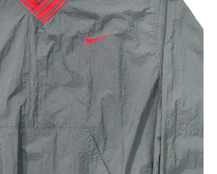 Nike Black V-Neck Windbreaker Pullover Sports Upper