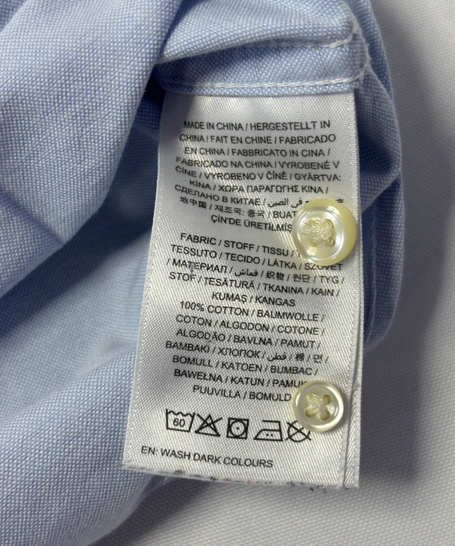Gant Light Blue Slim Fit Oxford Shirt