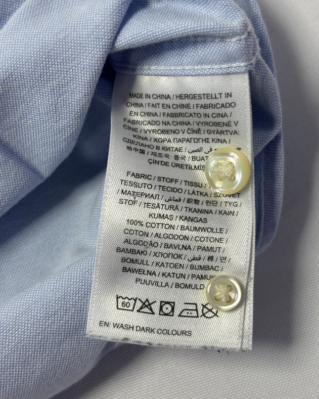 Gant Light Blue Slim Fit Oxford Shirt