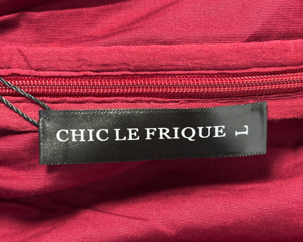 Chic Le Frique Burgundy Bustier Mini Dress with Tie Straps W/Tags