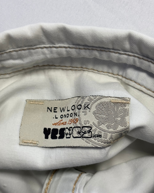 New Look Off-White Western Style Denim Shirt