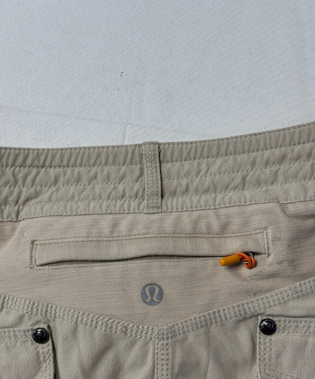 Lululemon Beige Roll-Up Utility Cargo Shorts