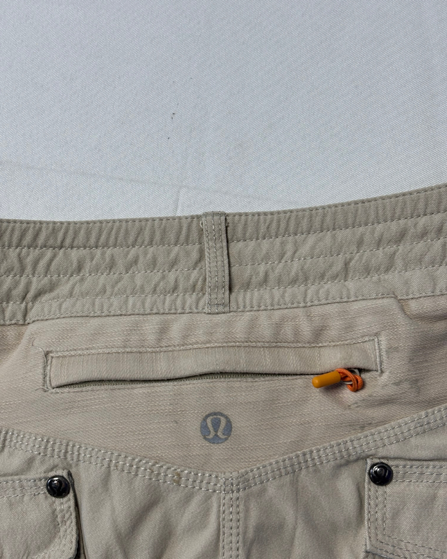 Lululemon Beige Roll-Up Utility Cargo Shorts