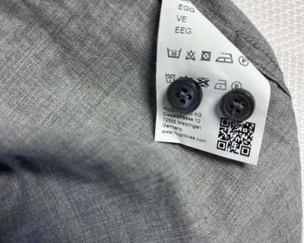 Boss Grey/Black Checkered Regular Fit Shirt