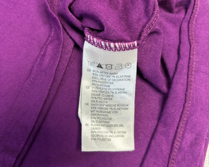 H&M Purple V-Neck Satin Trim Dress