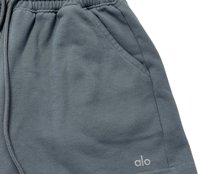 Alo Yoga Dusty Blue Fleece Sweat Shorts