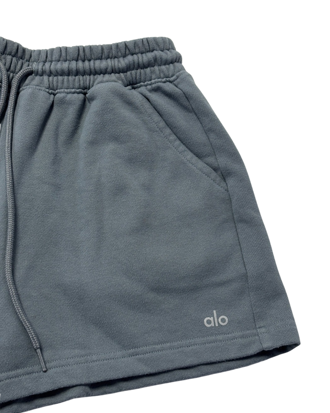 Alo Yoga Dusty Blue Fleece Sweat Shorts
