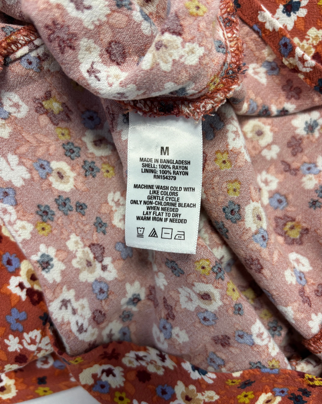 Aeropostale Terracotta Floral Cami Mini Dress