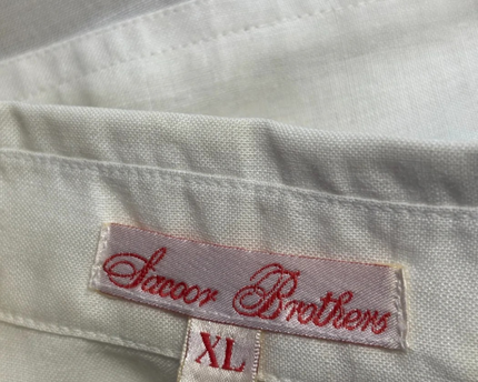 Sacoor Brothers White Ramie Button-Down Midi Shirt Dress