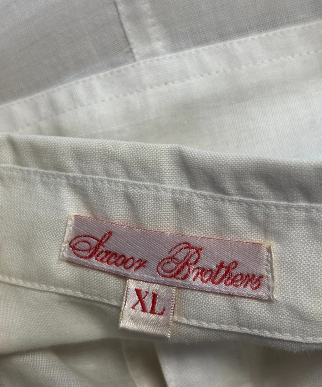Sacoor Brothers White Ramie Button-Down Midi Shirt Dress