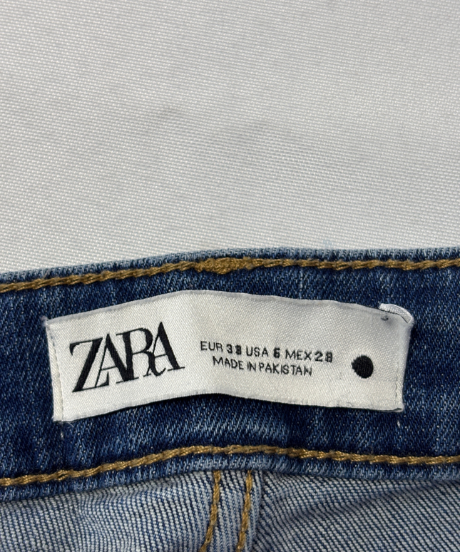 Zara Blue Mid-Rise Skinny Jeans