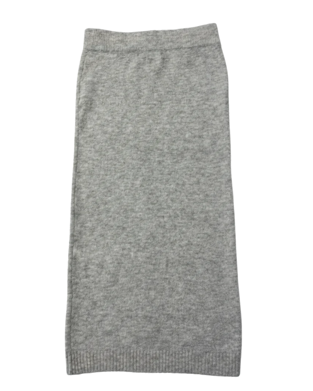 Missguided Heather Grey Knit Midi Skirt