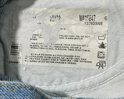 Dickies Blue Distressed Americana Heart Patch Denim Shorts