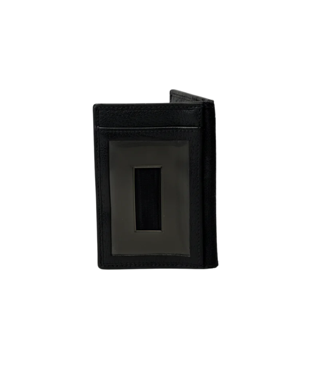 Gucci Black GG Monogram Canvas Ribbon Detail Card Holder
