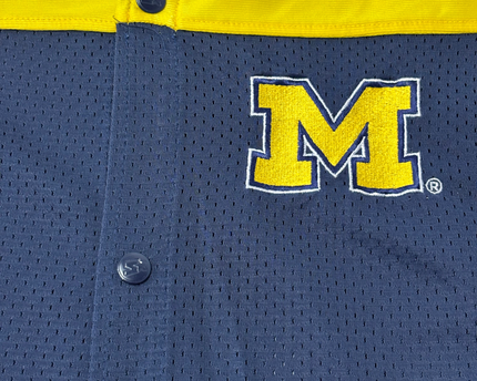 Starter Navy Blue Michigan Wolverines Sleeveless Mesh Jersey