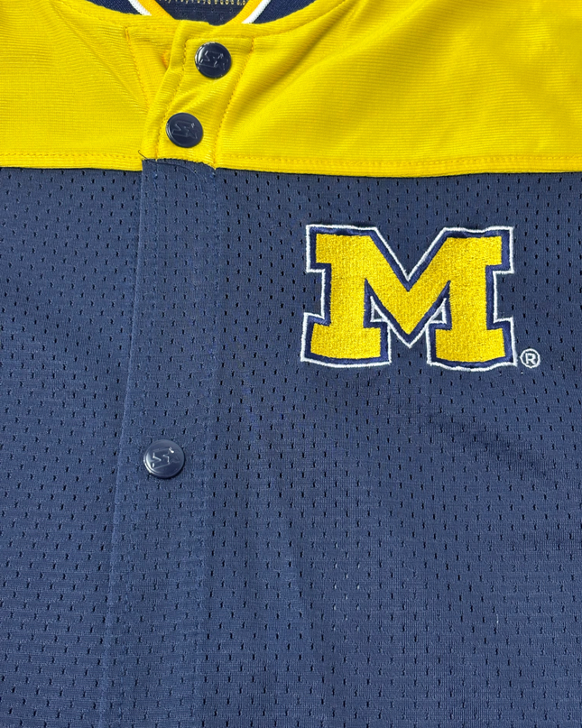 Starter Navy Blue Michigan Wolverines Sleeveless Mesh Jersey