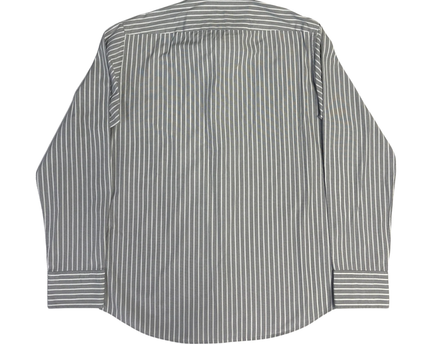 BOSS Gray Striped Long Sleeve Shirt