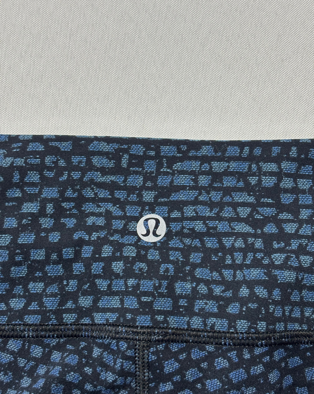 Lululemon Blue/Black Patterned Performance Leggings