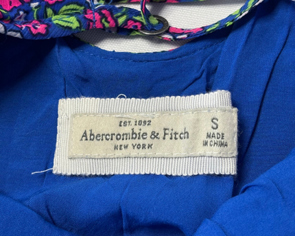 Abercrombie & Fitch Blue Floral Tiered Lace Cami Top