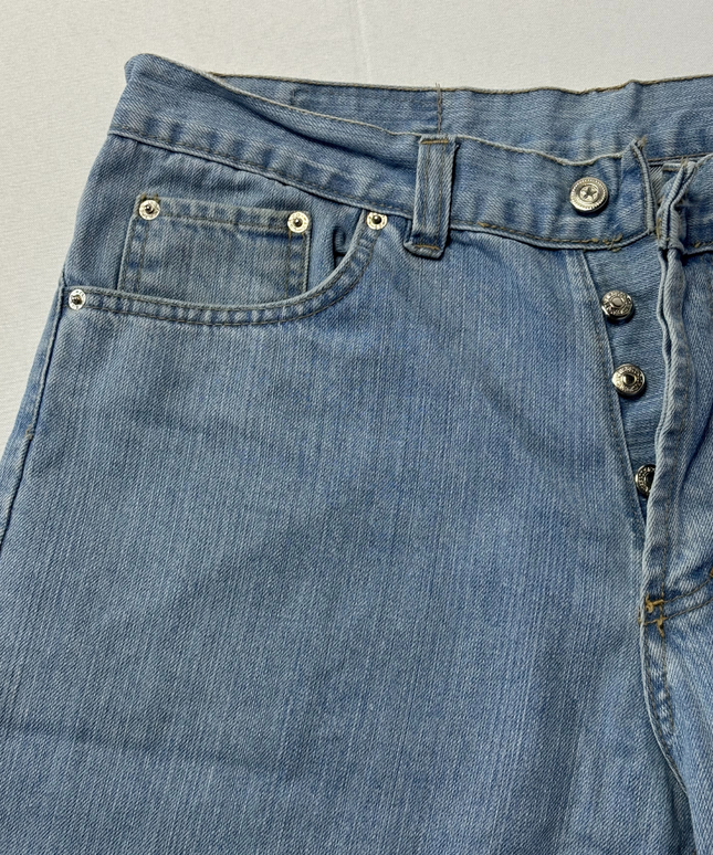 Levi's 501 Light Blue Straight Leg Button Fly Jeans
