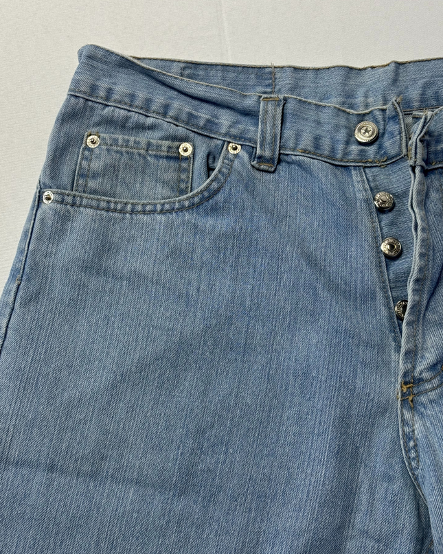 Levi's 501 Light Blue Straight Leg Button Fly Jeans