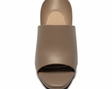 Vincci Tan Clear Heel Mules