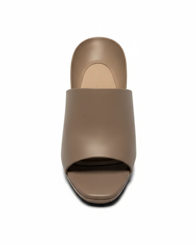 Vincci Tan Clear Heel Mules