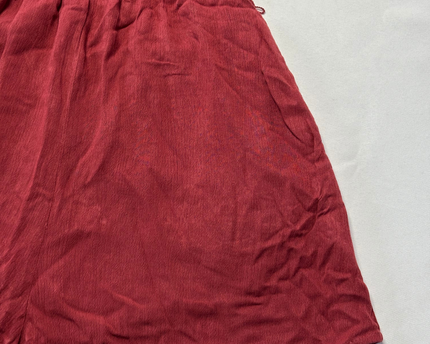 Abercrombie & Fitch Red Smocked Sleeveless Romper
