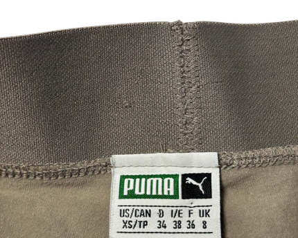 Puma Taupe Tie-Ankle Logo Leggings