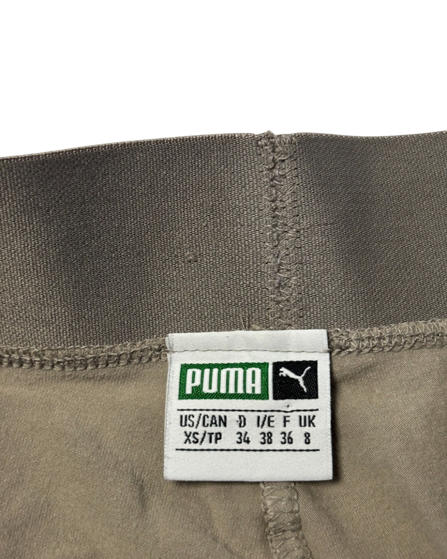 Puma Taupe Tie-Ankle Logo Leggings