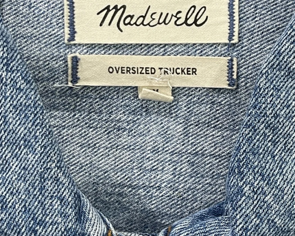 Madewell Blue Oversized Trucker Denim Jacket