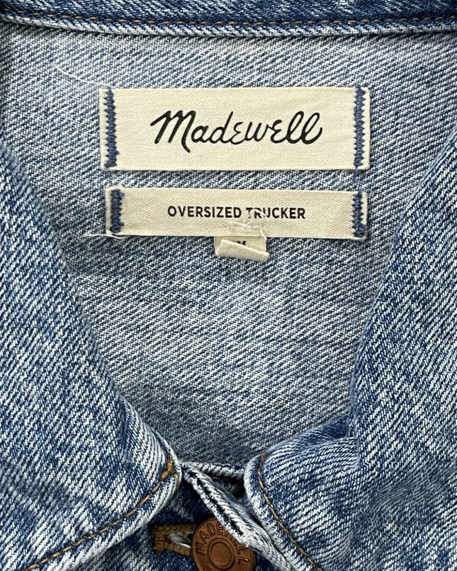 Madewell Blue Oversized Trucker Denim Jacket